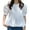 White, variant on VONDA Women Elegant Pleated Solid Color Ruffled Hem Tops O-Neck Puff Sleeve Blouse