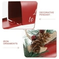 thumbnail image 3 of Luxshiny Mailbox Pendant Plastic Red Xmas Party Scene Layout 2Pcs 3.5x3.5in, 3 of 8