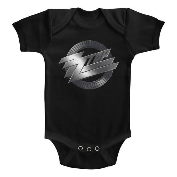 ZZ Top Metal Logo Black Infant Baby Romper T-Shirt