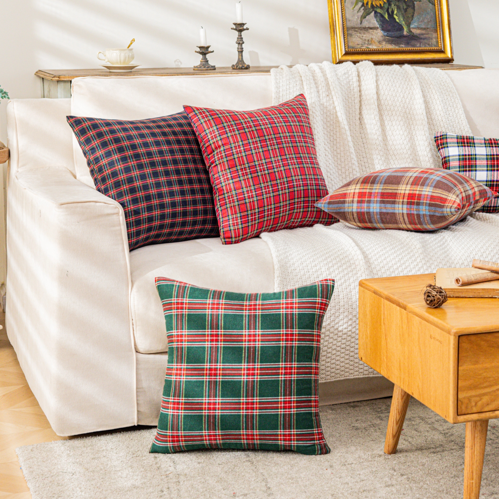 Fantastic Zone Christmas Plaid Pillow Covers, Set Of 2 photo 6