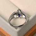 thumbnail image 4 of HeartsAndYou 1ct Natural Sapphire Dual Shank Solitaire Accent Ring 100% 14k SOLID White Gold, 4 of 9