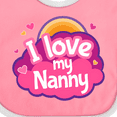thumbnail image 4 of Inktastic I Love My Nanny Grandchild Girls Baby Bib, 4 of 4