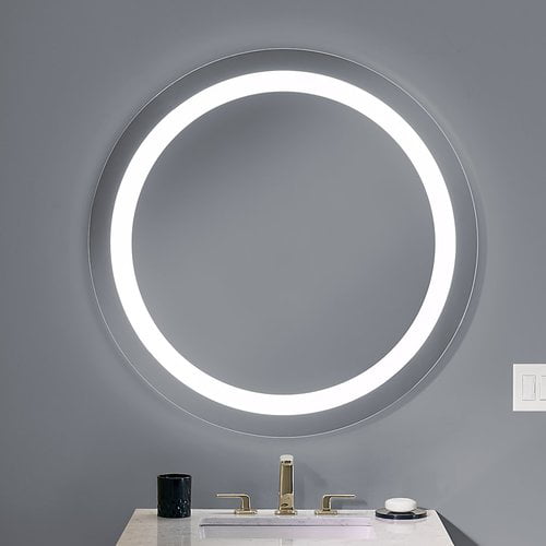 Robern Vitality Lighted Bathroom Vanity, Robern Round Lighted Mirror