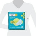 Equate Maxi Pads with Wings, Unscented, Regular, Size 1, (45 Count