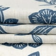 thumbnail image 2 of DriftAway Twyla Linen Blend Blackout Valance for Kitchen with Bottom Pom Pom Trim Boho Floral Printed Lined Rod Pocket Room Darkening Linen Curtain for Living Room Bedroom 52x15 Inch Ivory Navy, 2 of 8