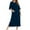 Navy, variant on Zipper Front Robes for Women House Coat Half Sleeve Loungewear Long Nightgown with Pockets S-3XL