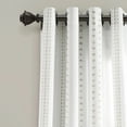 thumbnail image 4 of Lush Decor Hygge Stripe Metal Grommets Window Panel, 63" x 52", Black/White, Pair, 4 of 11