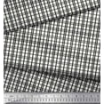thumbnail image 3 of Soimoi Black Poly Georgette Fabric Window Pane Check Print Fabric by Yard 52 Inch Wide, 3 of 3