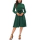 thumbnail image 4 of INSPIRE CHIC Ropa de Mujer Elegante para Trabajar con Cuello Alto y Manga Larga con Cintura Ajustable de Tejido Midi L Verde, 4 of 7