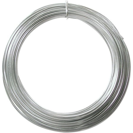 diollo 20 Meters - 18 Gauge (1.2mm) Aluminium Silver Art and Craft Wire for Jewellery Making, Flower Decoration and Floral Arrangement