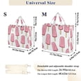 thumbnail image 2 of FORMRS Womens Corduroy Tote Bag Crossbody Shoulder Handbag with Pocket, Pink Ice Cream, 2 of 7