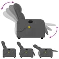thumbnail image 3 of vidaXL Massage Recliner Chair Dark Grey Fabric, 3 of 5
