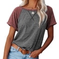 thumbnail image 1 of Dinheiro Camisetas informales de manga corta para mujer, camisetas tipo túnica con abertura lateral suelta y manga enrollada raglán (gris oscuro), L,, 1 of 5