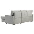 thumbnail image 5 of Harper & Bright Designs Pull Out Sofa Bed Sectional 3 Seater Sleeper Sofa Bed with with Storage chaise USB Port and 2 Cup Holders for Living Room Apartment, Gray, 5 of 14