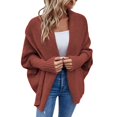 thumbnail image 4 of Cardigan Épais à Manches Courtes en Tricot pour Femmes, 4 of 6