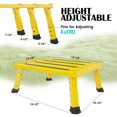 thumbnail image 2 of GanFindX Adjustable Height Aluminum RV Steps Stool Supports Up to 1,000 lb with Non-Slip Rubber Feet and Platform Mat, Yellow, 2 of 6