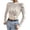 White, variant on Women T Shirts Long Sleeve Crew Neck Slim Fit Basic Tees Business Casual Spring Outfits Cute Womens Tops Size M