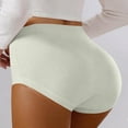 thumbnail image 5 of HVOBTTY Women's Seamless High Waist Briefs Solid Color Ribbed Underwear Stretch Breathable Slim Sport Panties, 5 of 5