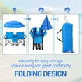 thumbnail image 4 of Ktaxon XL Camping Loveseat Chair, Folding Double Outdoor Chair with Removable Sun Umbrella & Carrying Bag, Double Chairs with Cooler Bag for Lawn Fishing Outdoor, Blue, 4 of 10