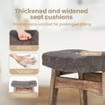 thumbnail image 5 of Summit Living 24 inch Wooden Counter Stool Set of 4, Backless Saddle Linen Bar Stool for Kitchen, Gray, 5 of 10