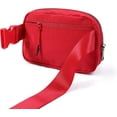 thumbnail image 3 of Riñonera mini unisex con correa ajustable Riñonera pequeña para entrenamiento, correr, viajar, senderismo, rojo JAMW Sencillez, 3 of 5