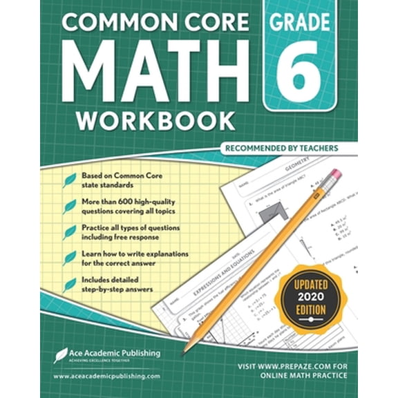 Pre-Owned 6th grade Math Workbook: CommonCore Math Workbook (Paperback) 1949383040 9781949383041