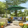 thumbnail image 2 of Outsunny Parasol Suspendu Déporté Carré 8'x8' pour Patio avec Base en Croix Vert, 2 of 10