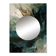 thumbnail image 2 of Designart "Inner Worlds of Marble Green and Black I" Modern Geometric Mirror Wall Decor - Modern Green Abstract Large Mirror Wall Decor For Bedroom - 32" x 24" Inch, 2 of 5
