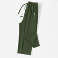 thumbnail image 2 of Women Lightweight Capris, Plus Size Ice Silk Cropped Pants for Hiking Workout Loungewear Capris Trousers with Zip Pockets Ladies Cropped Pants with Pockets Green 4XL, 2 of 4