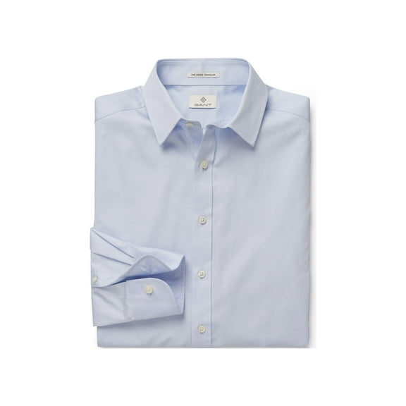 Gant Diamond G Men's Plain Sateen The Good Traveler Shirt (384102), Hamptons Blue, 39