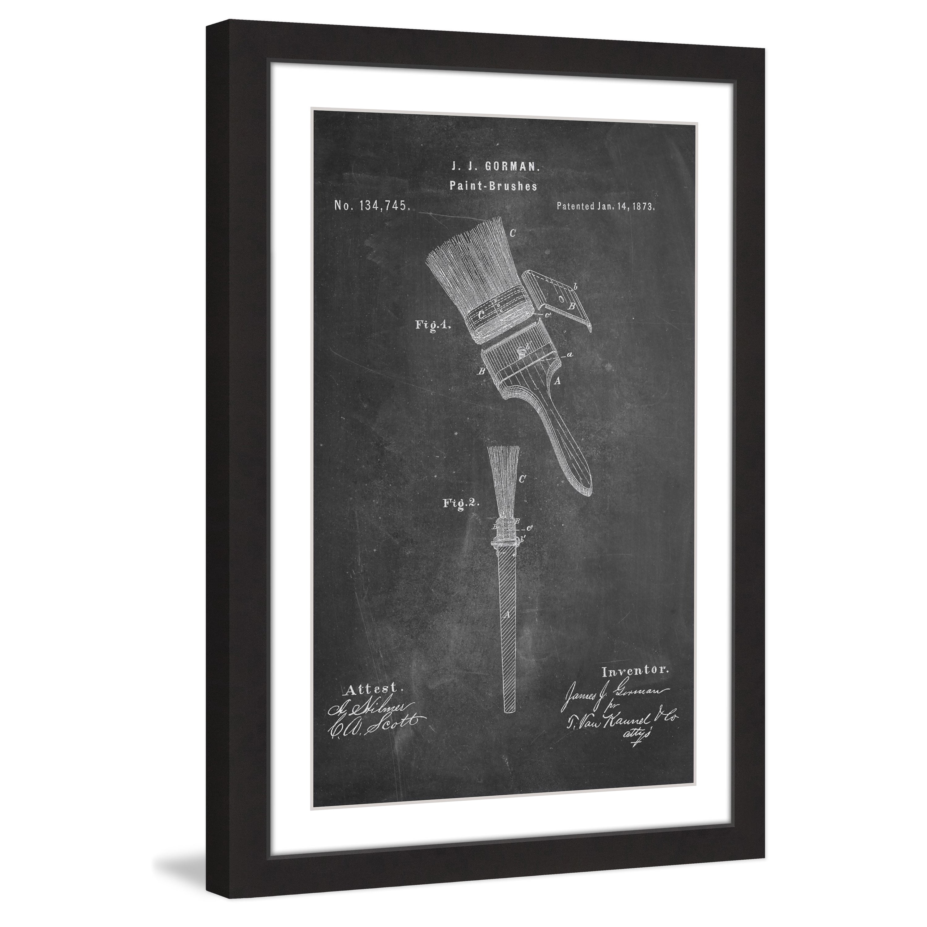 "Paint Brush 1873 Chalk" Framed Painting Print