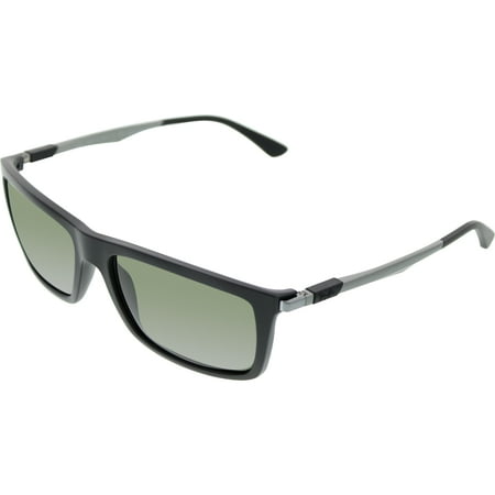 Ray-Ban Men's Polarized RB4214 RB4214-601S9A-59 Black Rectangle Sunglasses