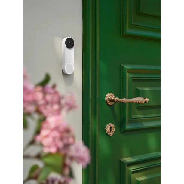 Google Nest Doorbell (Wired, 3rd Gen) - 2K Video and Gemini - Snow