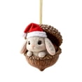 thumbnail image 6 of 5PC Animal Christmas Ornaments 2D Acrylic Seasonal Hangable Decorations for Christmas Tree Home Office Living Room Garden Front Door Wall Mantel Window Wreath,3.14 Inch, 6 of 9