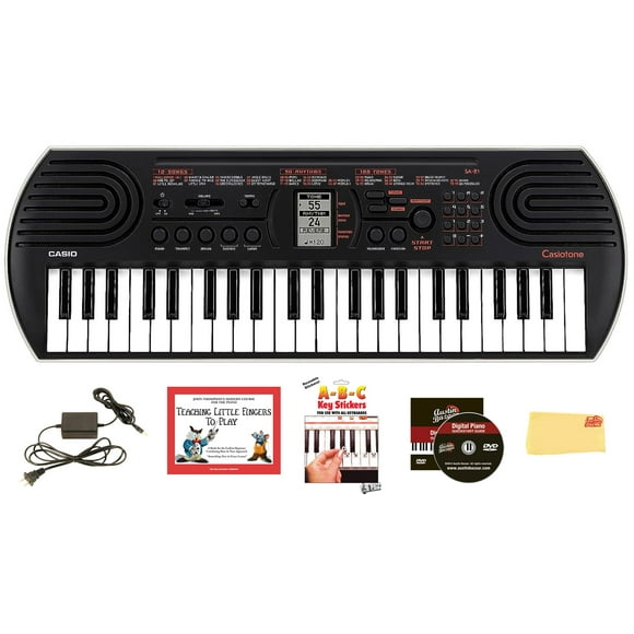 Miniteclado Casio SA-81 de 44 teclas con accesorios y alimentación