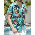 thumbnail image 5 of Vicojack Men's Hawaiian Shirt Short Sleeve 3D Pineapple Button Down Shirts Graphic Holiday Beach Shirts, 5 of 7