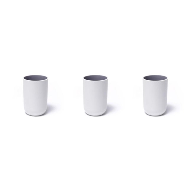 Taza de cepillo Bearachild Soporte de cepillo Plástico 350 ml Gris claro