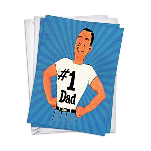 #1 Dad Father's Day Greeting Cards | 1 Pack Single (5x7)