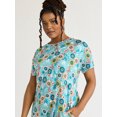 thumbnail image 4 of Joyspun Women's Short Sleeve Sleep Shirt with Pockets, Sizes S/M to 2X/3X, 4 of 5