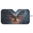 thumbnail image 3 of Xixirimido Car Windshield Sun Shade Universal Fit for SUV Truck Sedan Auto Front Window Sunshade Sun Visor Block UV Rays Keep Cool Patriotic Car Accessories, Eagle American Flag, 3 of 8