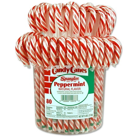 Peppermint Candy Canes 1-80 count jar