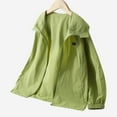 thumbnail image 2 of Big Girls Sun Jacket UPF50+ Lightweight Hooded Coat Outdoor Casual Wear Windbreaker Kids Clothes Size 8-9T, 2 of 5