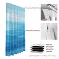thumbnail image 6 of Blue Summer Ocean Blackout Curtains for Bedroom/Living Room, Pinch Pleated Black Out Curtains, Modern Abstract Coastal Wave Room Darkening Window Drapes with Hooks 2 Panels, 59"x70", 6 of 8
