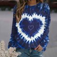 thumbnail image 2 of Women's Cute Heart Sweatshirts for Valentines Long Sleeve Crew Neck Pullover Tops Fashion Clothing, 2 of 5