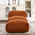 thumbnail image 2 of Big Bean Bag Chair for Adults, Memory Foam Lounger Sofa with Ottoman, Comfy Corduroy Beanbag for Living Room, Bedroom, Orange, 2 of 12