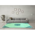 thumbnail image 3 of Ahgly Company Indoor Square Abstract Light Blue Modern Area Rugs, 8' Square, 3 of 4