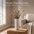 thumbnail image 5 of REGALWOVEN Modern Cylinder Ceramic Flower Vase, Matte Ribbed Decorative Bud Vase, Home Decor Centerpiece for Table, Shelf Frosted white 2.8"L x 2.8"W x 8.0"H, 5 of 6