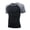 Gray, variant on Men’s Color Block Compression Shirts Short Sleeve Workout Shirt, Quick Dry Breathable Top Baselayer Athletic Shapewear Undershirts for Men Yellow