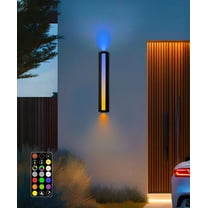 23.6" RGB Outdoor LED Wall Sconce, 22W