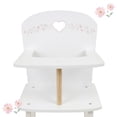 thumbnail image 3 of 509 Crew: Little Flora - Wooden Doll Highchair - Flower-White-Pink, Feeding Station, Doll & Stuffed Animals Accessory, Pretend Play Toy, Kid 3+, 3 of 8